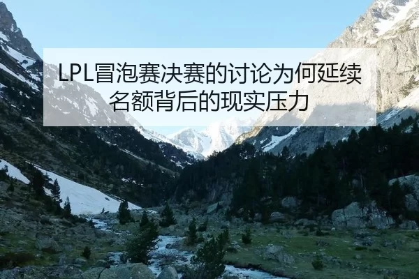 LPL冒泡赛决赛的讨论为何延续 名额背后的现实压力